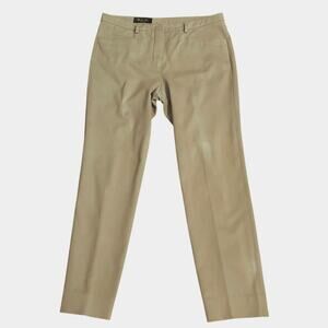 Loro Piana Size 42 US 6 Ankle Pants Stretch Knit Tan Khaki Old Money Luxury